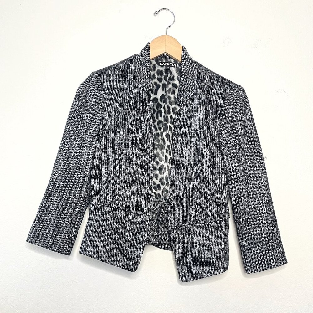 Express Blazer Animal Print Inside Size 2